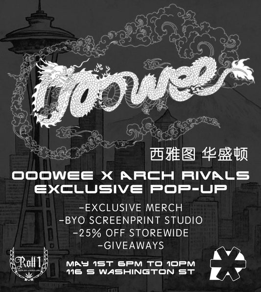 Ooowee x Arch Rivals Studios Screenprint Studio with Pioneer Square Art Walk