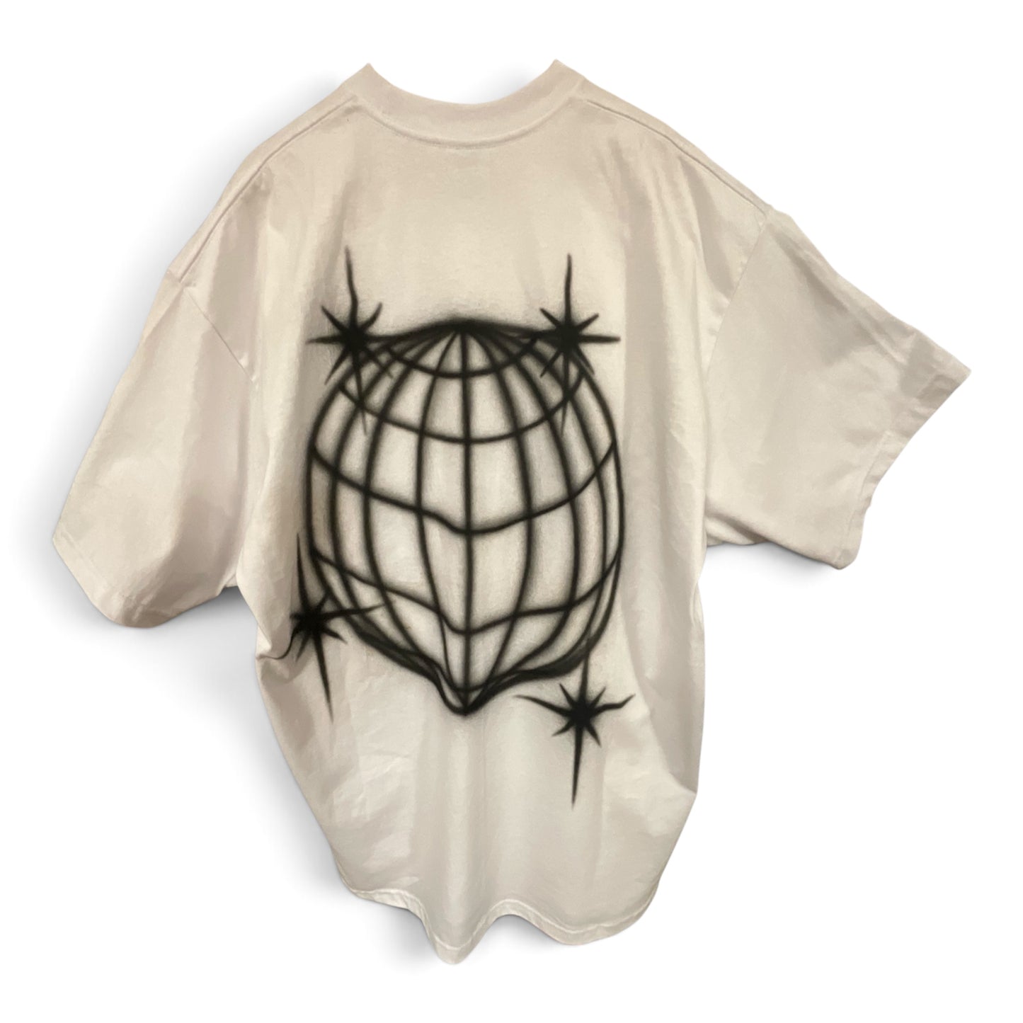 Big Skull Custom Airbrush Pro Club Heavy Weight T-Shirt White 2XL Argh Rivals World Tour Graphic