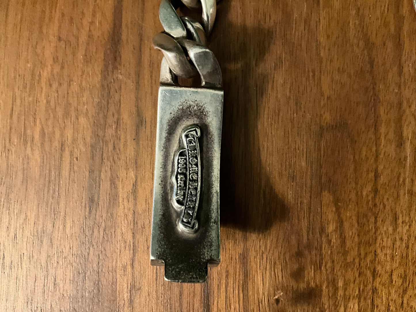 Chrome Hearts Dagger ID Bracelet 925 Sterling Silver Cuban Link