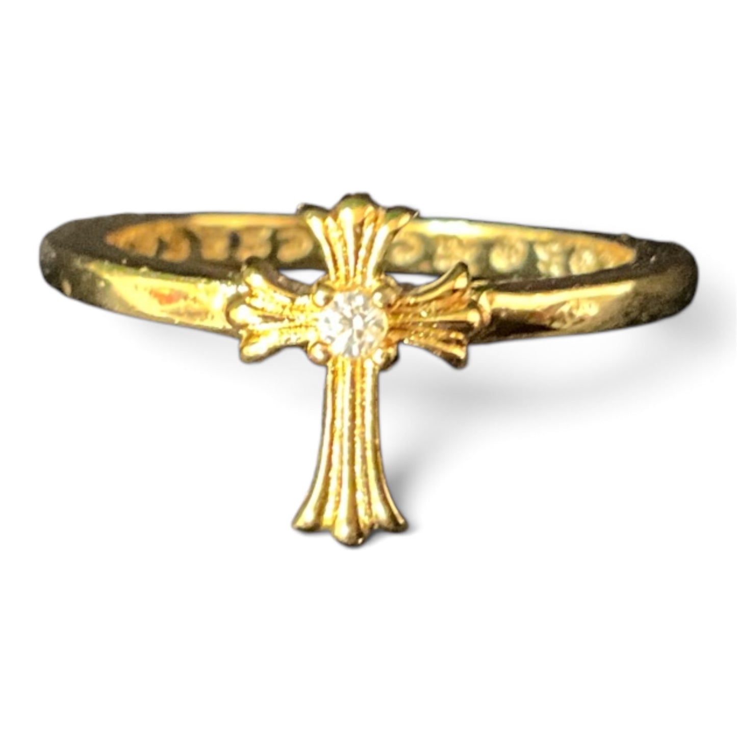 Chrome Hearts 925 Sterling Silver CH Plus Cross Ring Engraved Designer Luxury Jewelry
