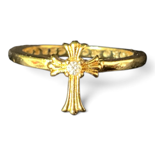 Chrome Hearts 925 Sterling Silver CH Plus Cross Ring Engraved Designer Luxury Jewelry