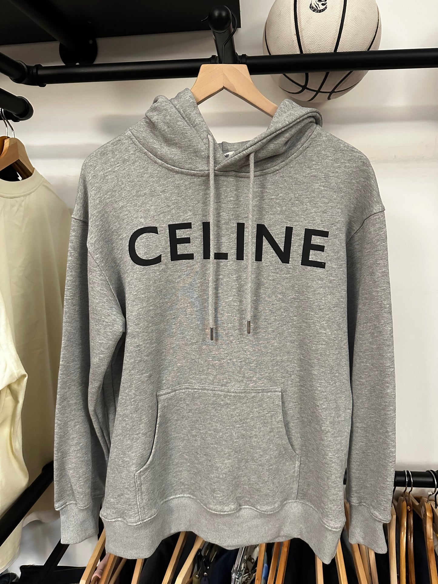 Celine Logo Grey Hoodie (XS)