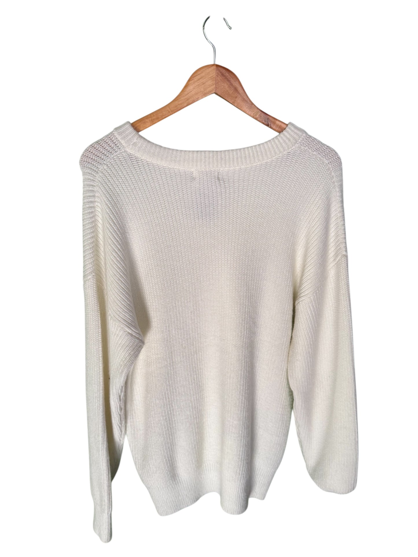 Celine Sequin Logo Wool Knit Sweater (L)