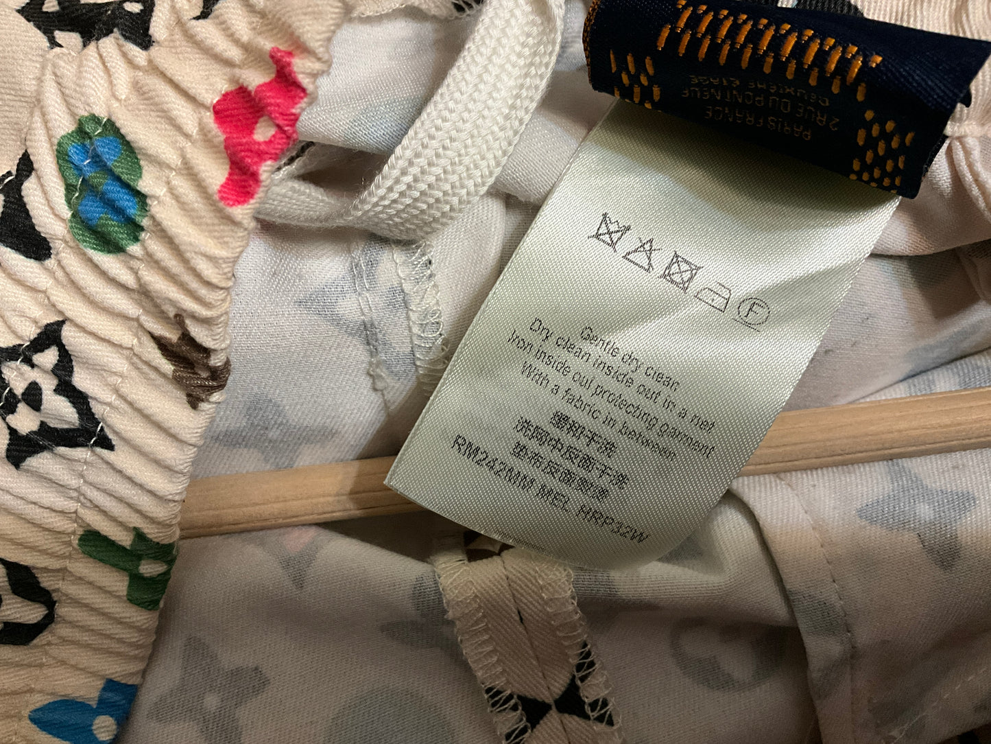 Louis Vuitton x Tyler, the Creator Monogram Printed Silk Shorts Cream Size 50 (US 45)