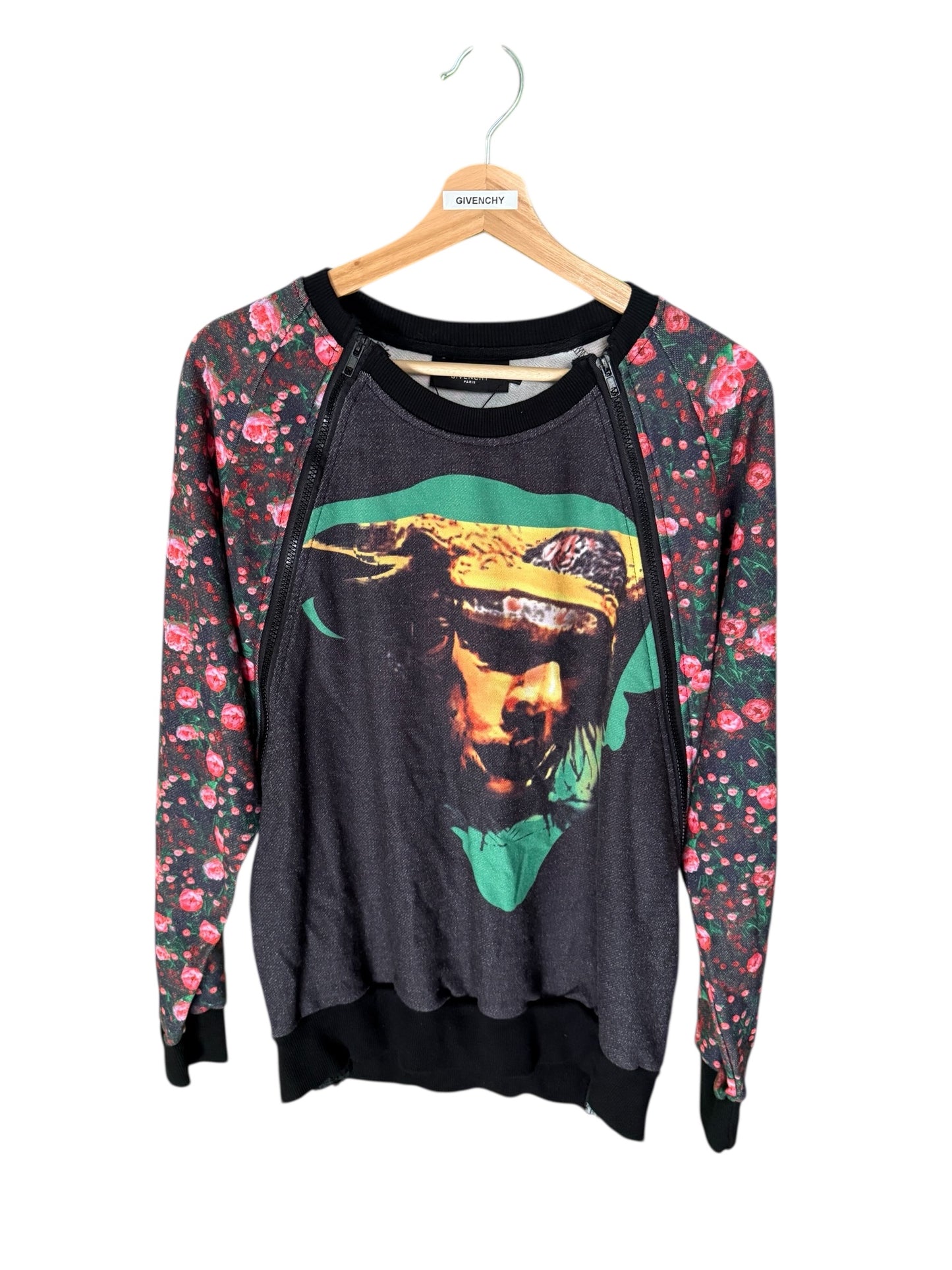 Givenchy Minotaur Print Zip-Up Crewneck (M)