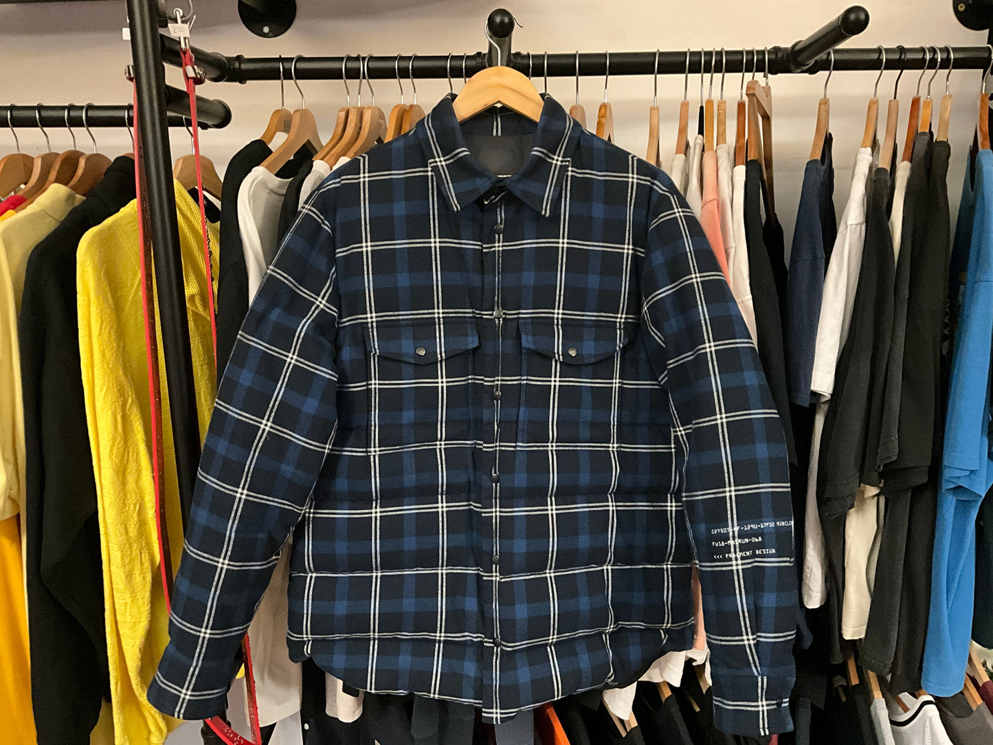 Moncler Genius 7 Fragment Hiroshi Fujiwara Moran Down Flannel Jacket Size 3XL