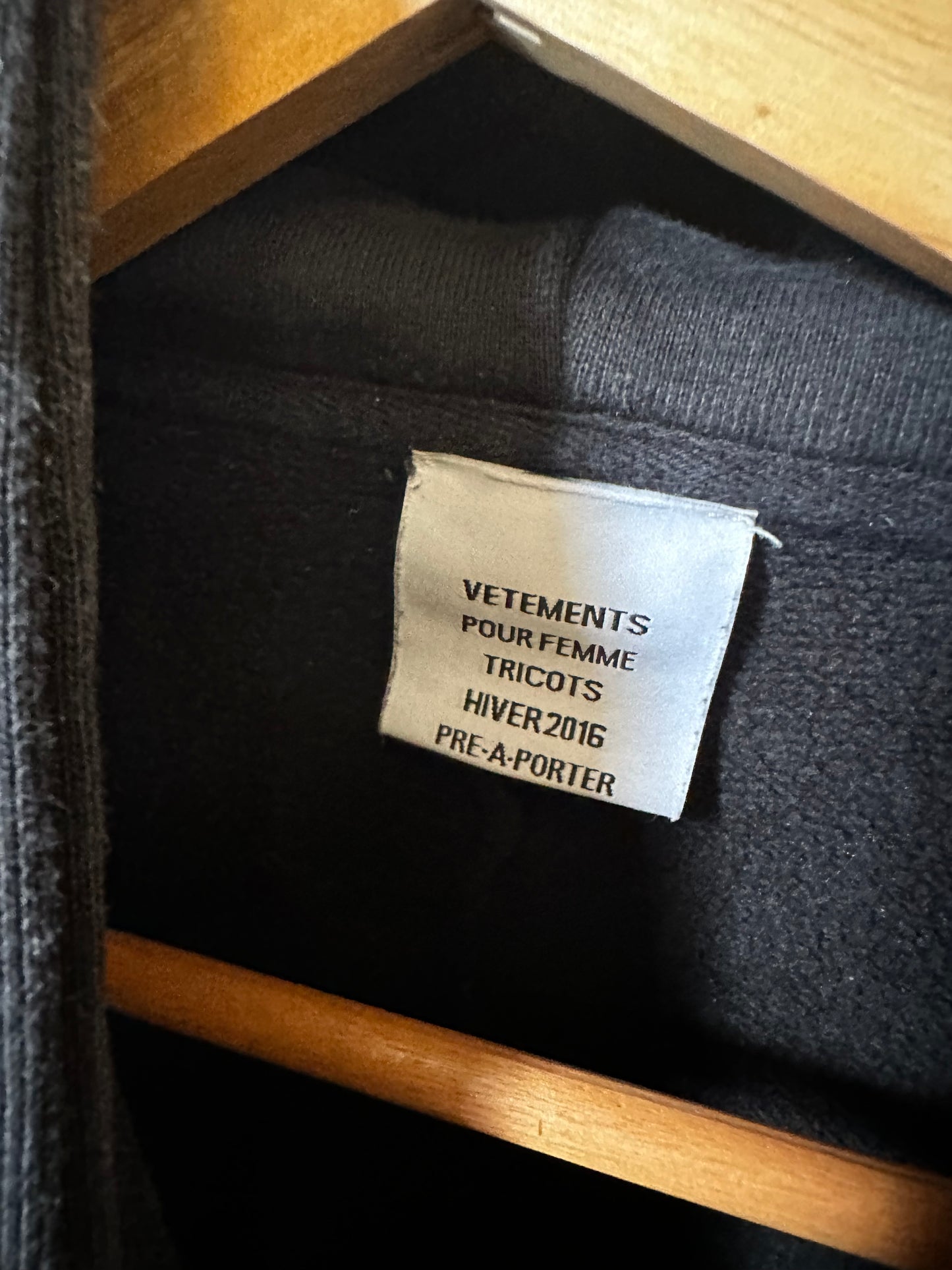 Vetements Reconstructed Black Hoodie (XS)