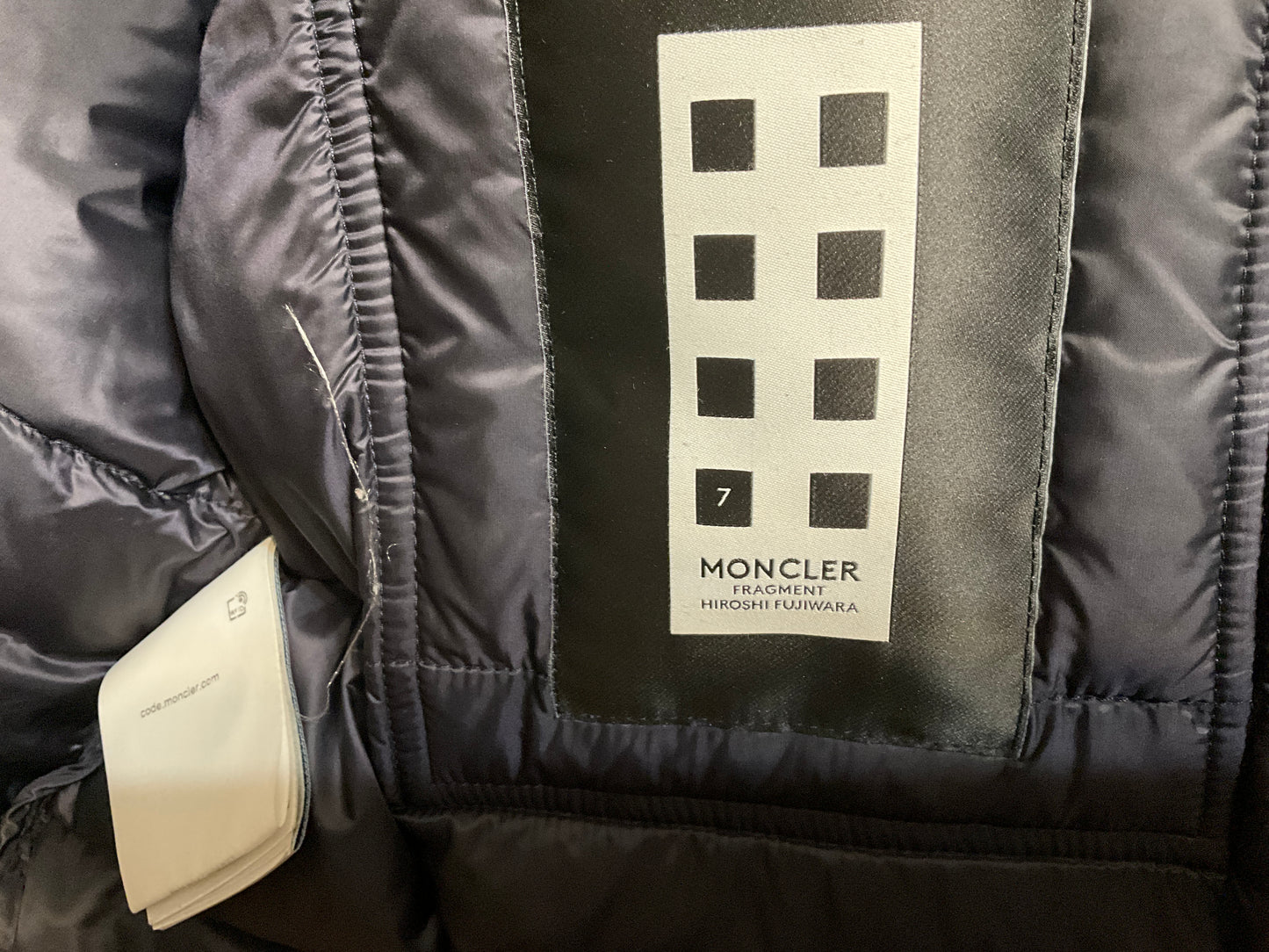 Moncler Genius 7 Fragment Hiroshi Fujiwara Moran Down Flannel Jacket Size 3XL