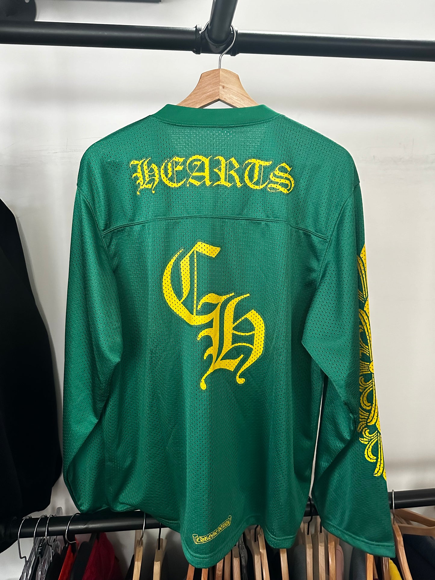 Chrome Hearts Mesh Warm Up Jersey Green/Yellow (L)