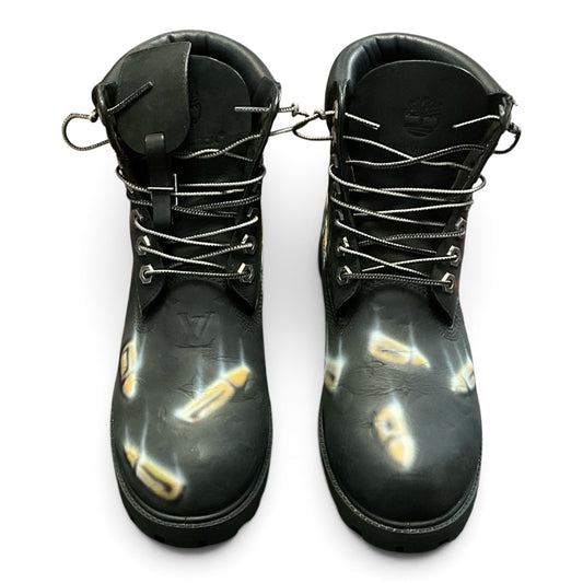 Big Skull Custom Airbrushed Louis Vuitton x Timberland 6-Inch Boots Black Size 9