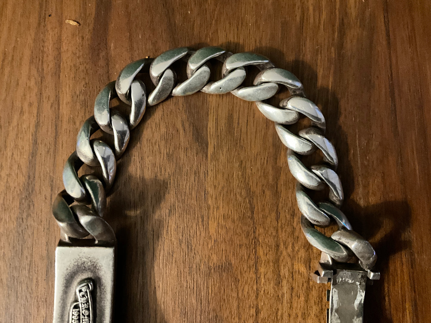 Chrome Hearts Dagger ID Bracelet 925 Sterling Silver Cuban Link