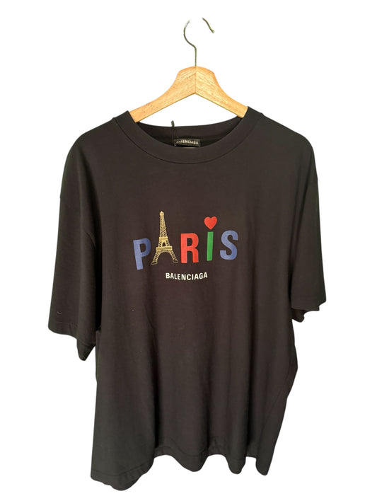 Balenciaga Paris Black Tee (4)