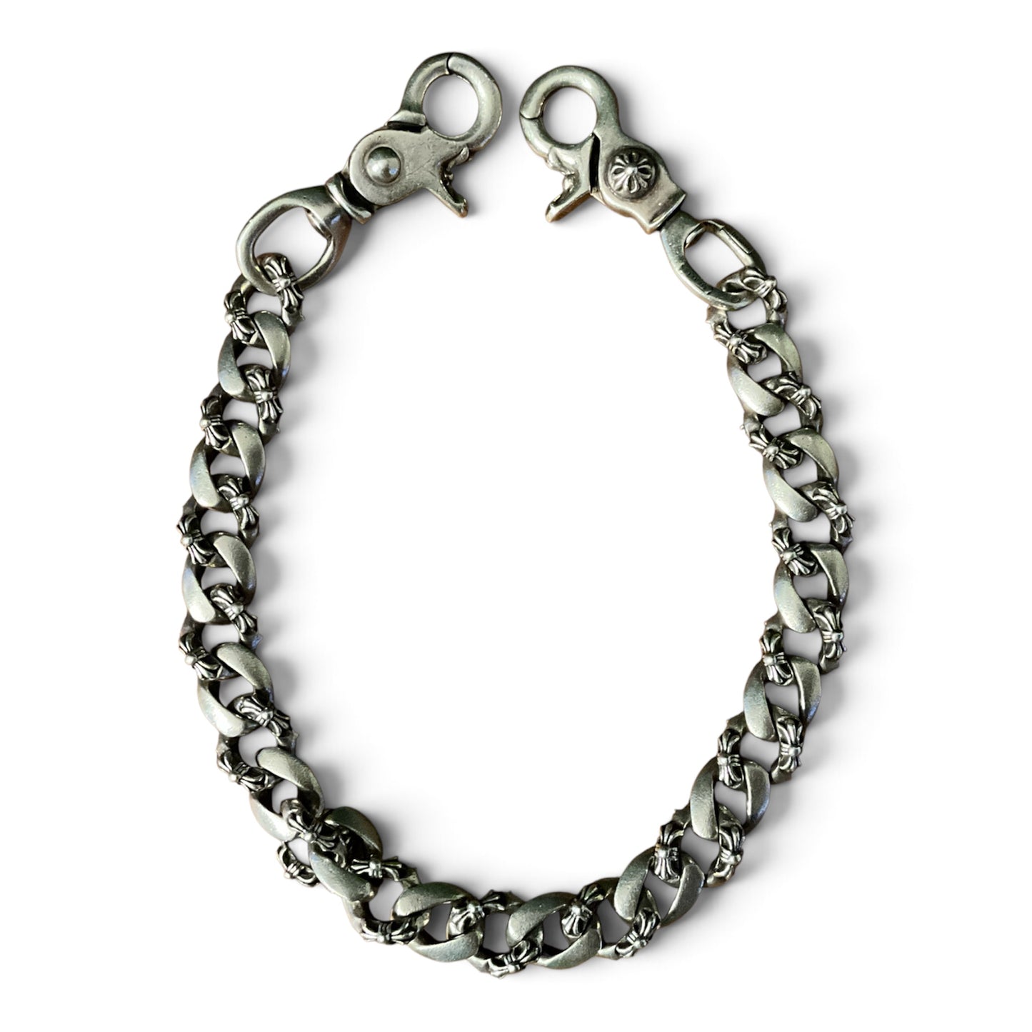 Chrome Hearts Double Lobster Fancy Link Wallet Chain 925 Silver