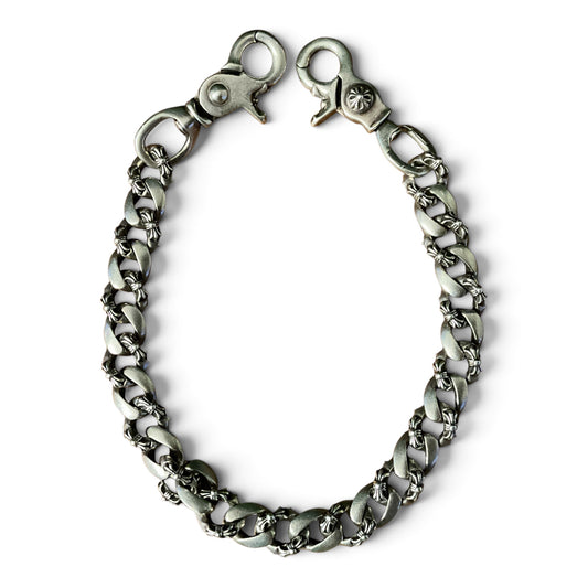 Chrome Hearts Double Lobster Fancy Link Wallet Chain 925 Silver