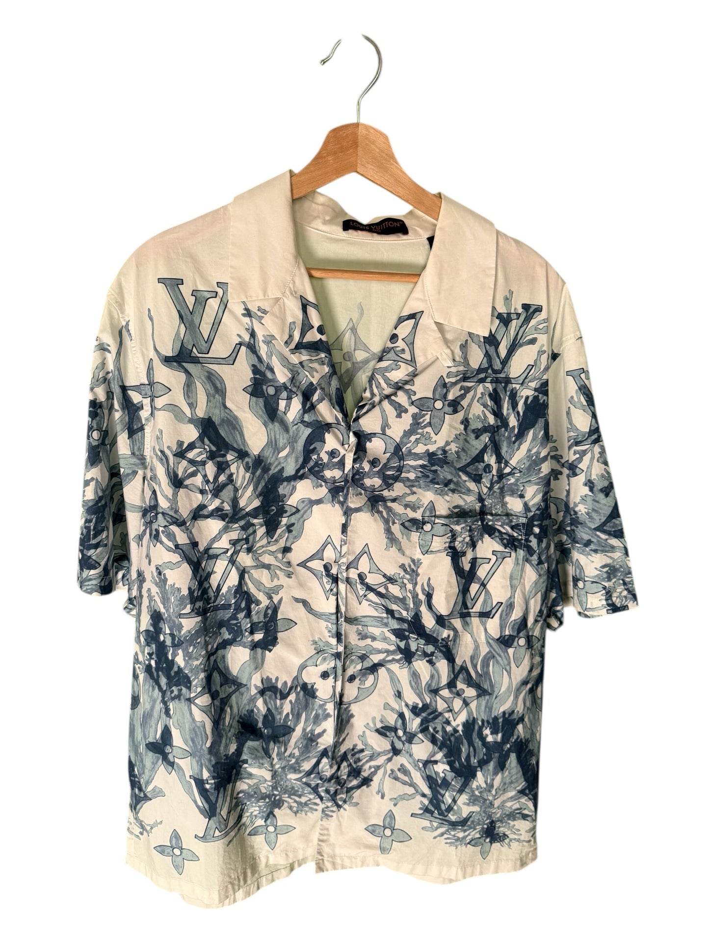 Louis Vuitton ‘Aquagarden’ Monogram Button-Up (L)