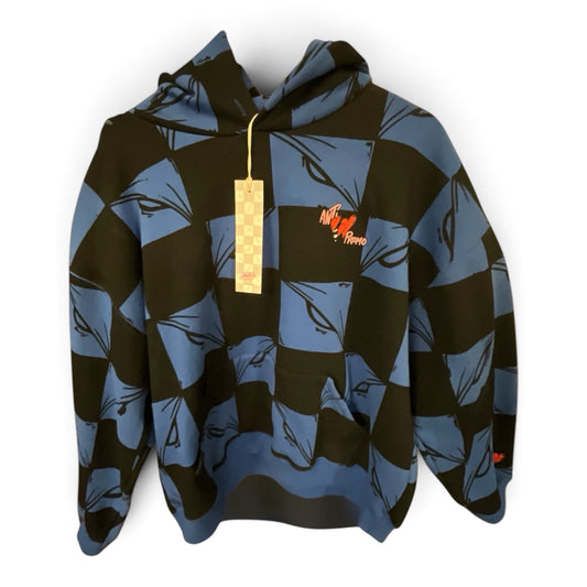 Chrome Hearts Matty Boy Anti Promo 99 Eyez Hoodie Black Blue Checkered Graphic Designer Hoodie Size L