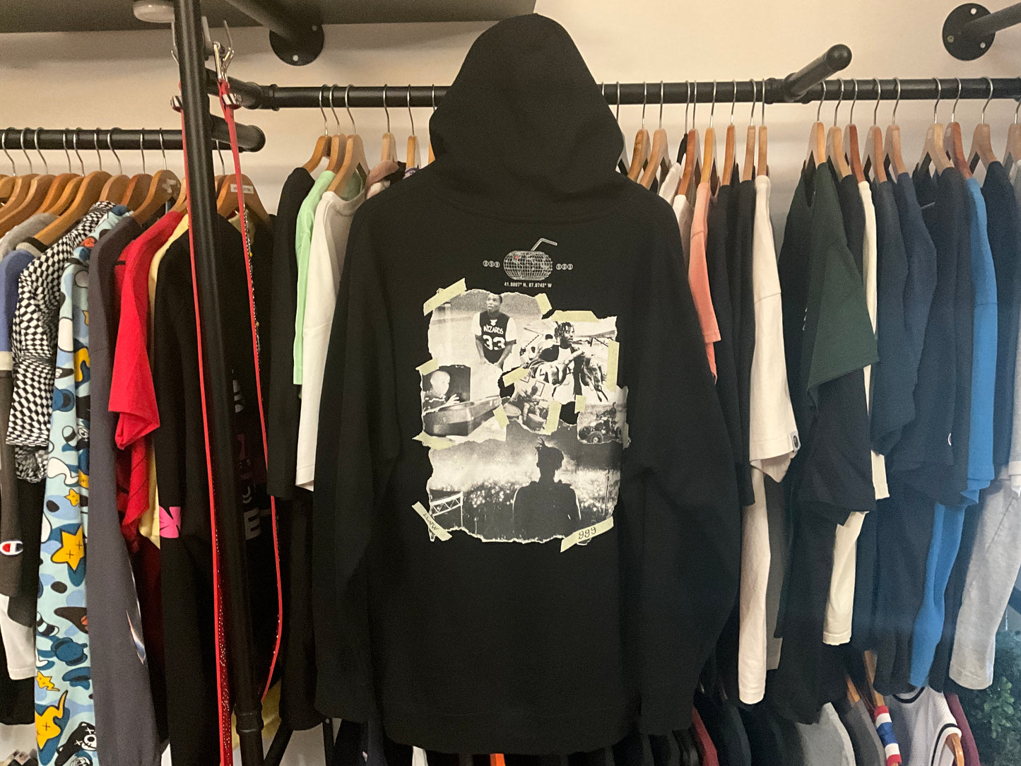 Juice WRLD Day 2021 Event Hoodie Black United Center Chicago Globe Graphic Size XL