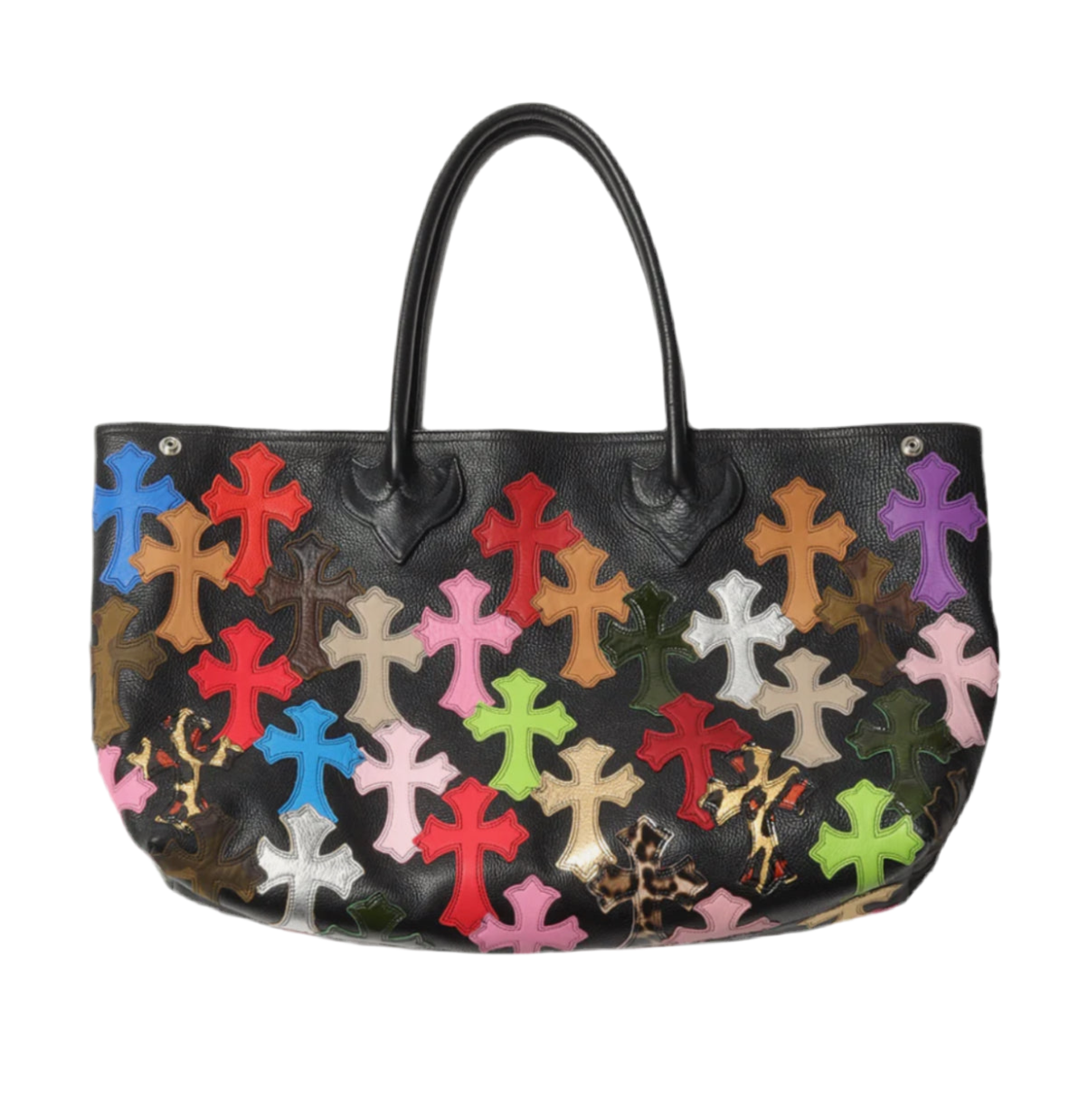 Chrome Hearts All-Over Patch Cross Leather Bag