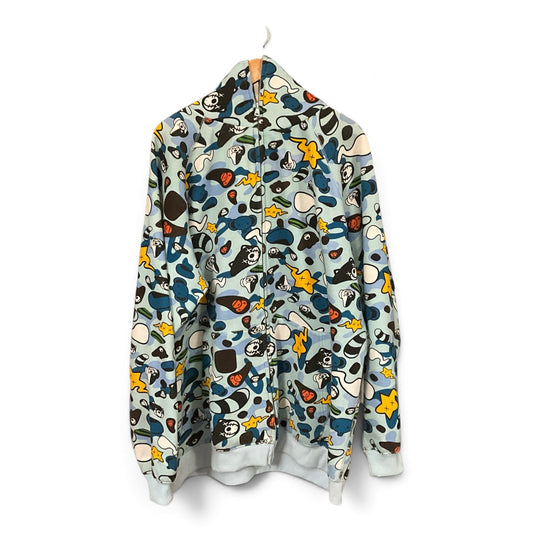 A Bathing Ape x KAWS Animal Kingdom Full Zip Hoodie Light Blue 2005 Size 3XL
