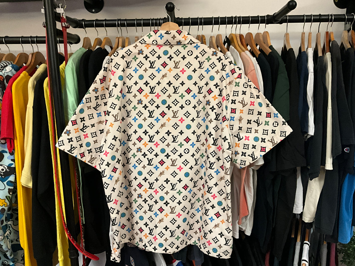 Louis Vuitton x Tyler, the Creator Craggy Monogram Silk Shirt Cream Size XL