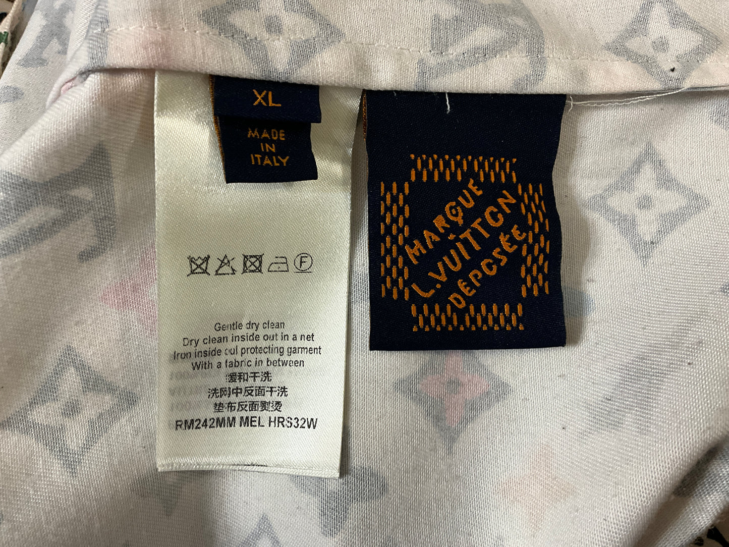 Louis Vuitton x Tyler, the Creator Craggy Monogram Silk Shirt Cream Size XL