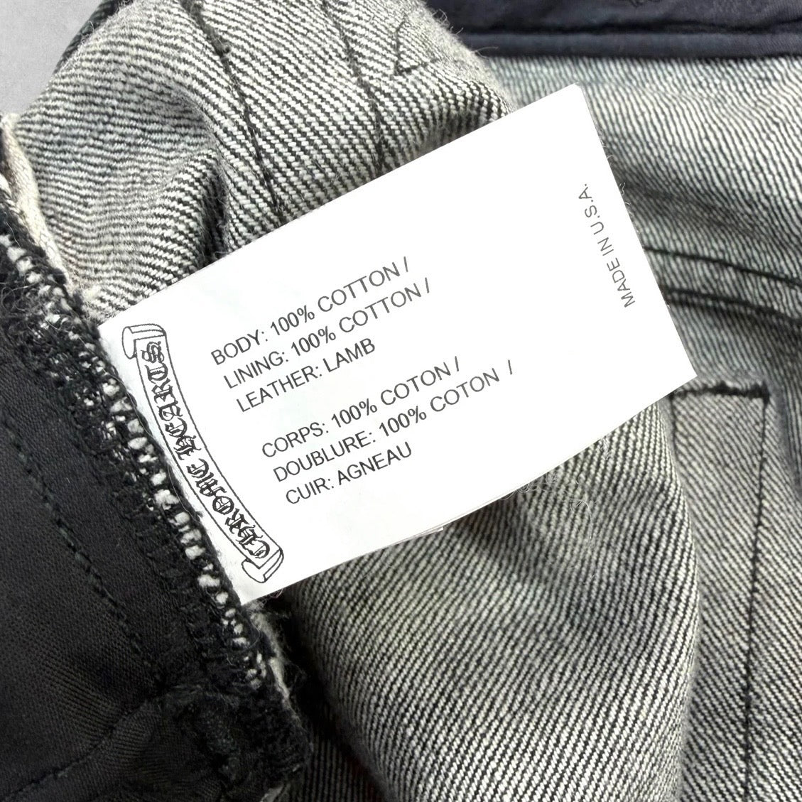 Chrome Hearts Leather Star Patch Jeans