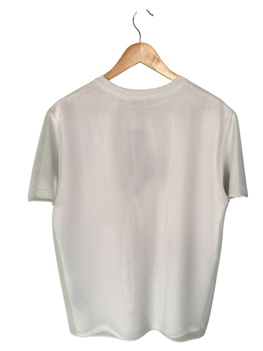 Dior x Shawn Stussy Double Layer T-Shirt White Green Logo Embroidered Designer Tee Size M