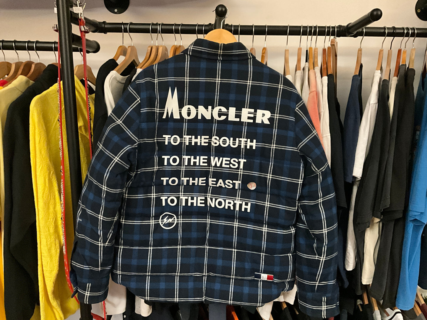 Moncler Genius 7 Fragment Hiroshi Fujiwara Moran Down Flannel Jacket Size 3XL