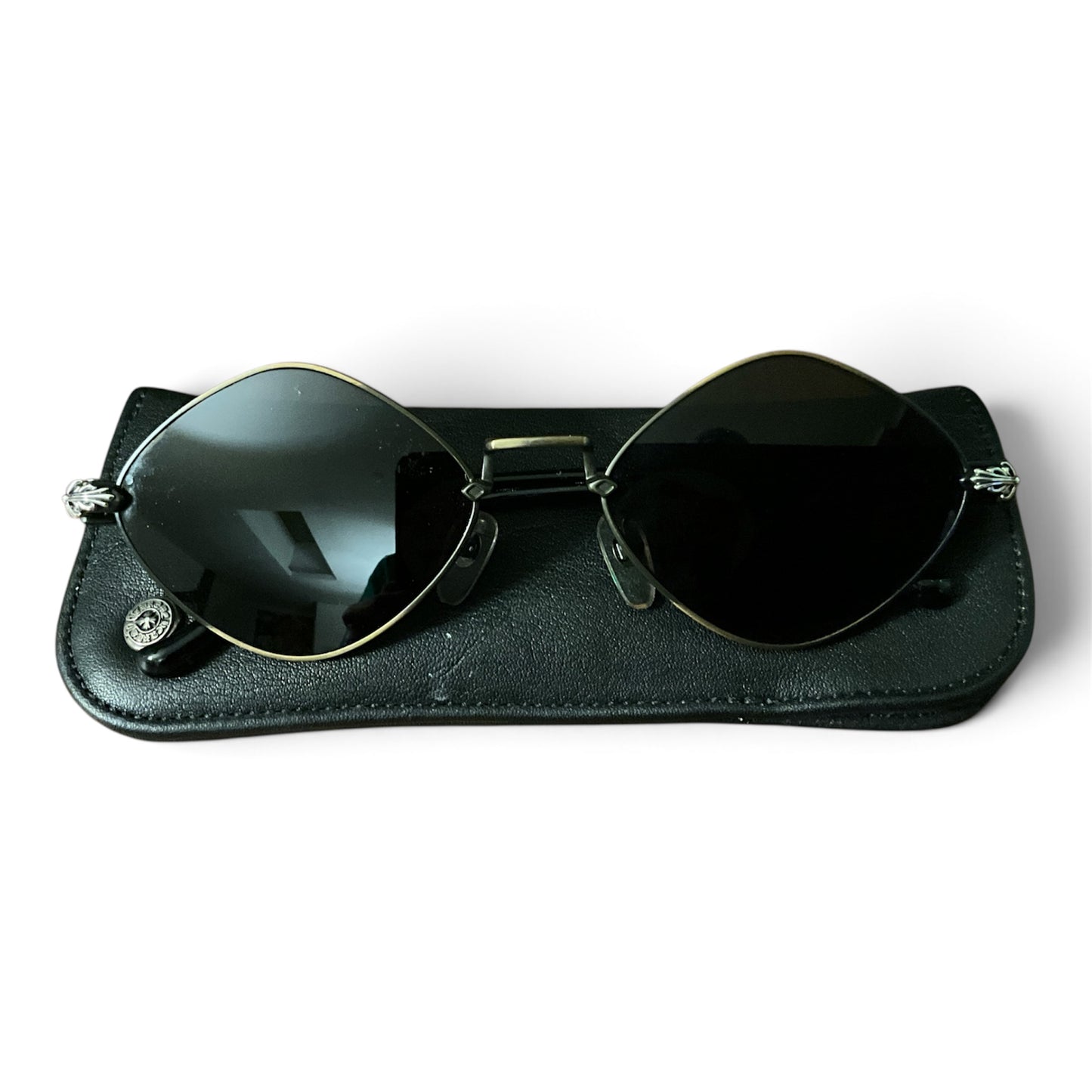 Chrome Hearts Diamond Dog Sunglasses 925 Silver Rhomboid Frame