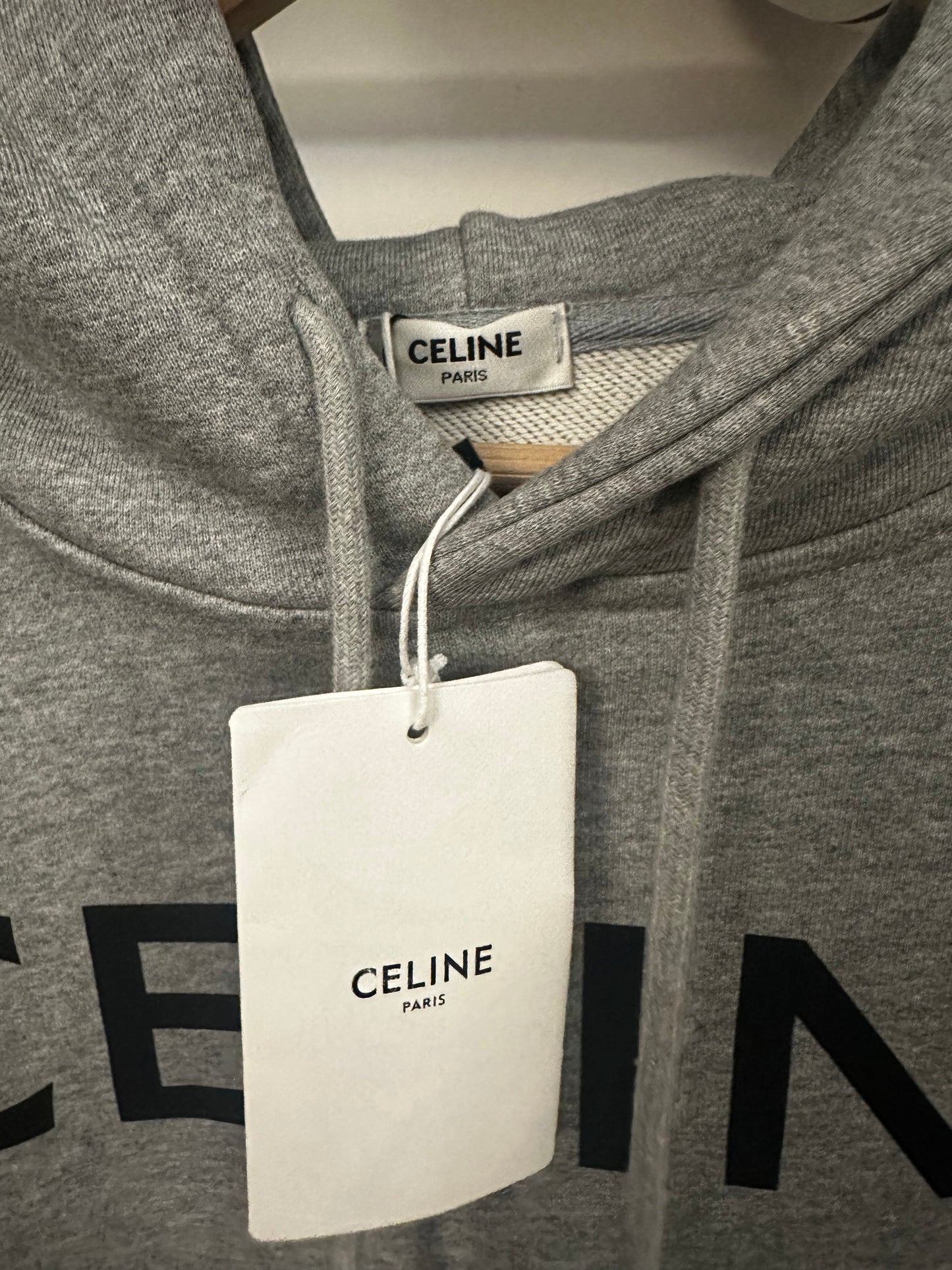 Celine Logo Grey Hoodie (XS)