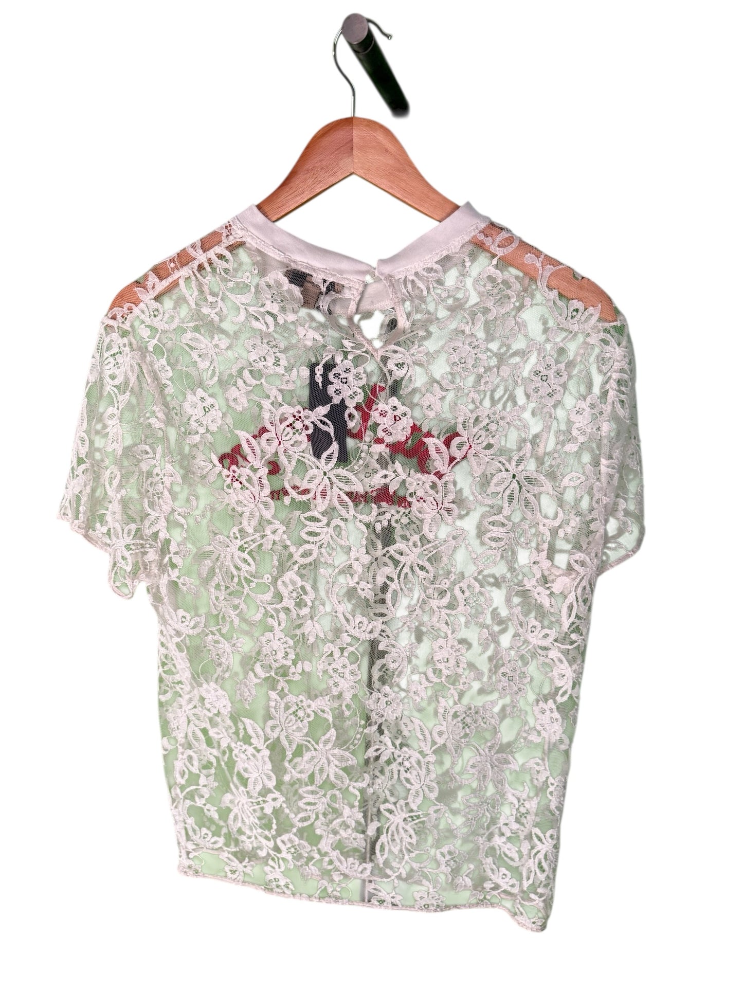 Burberry Embroidered Archive Logo Lace Top (6)