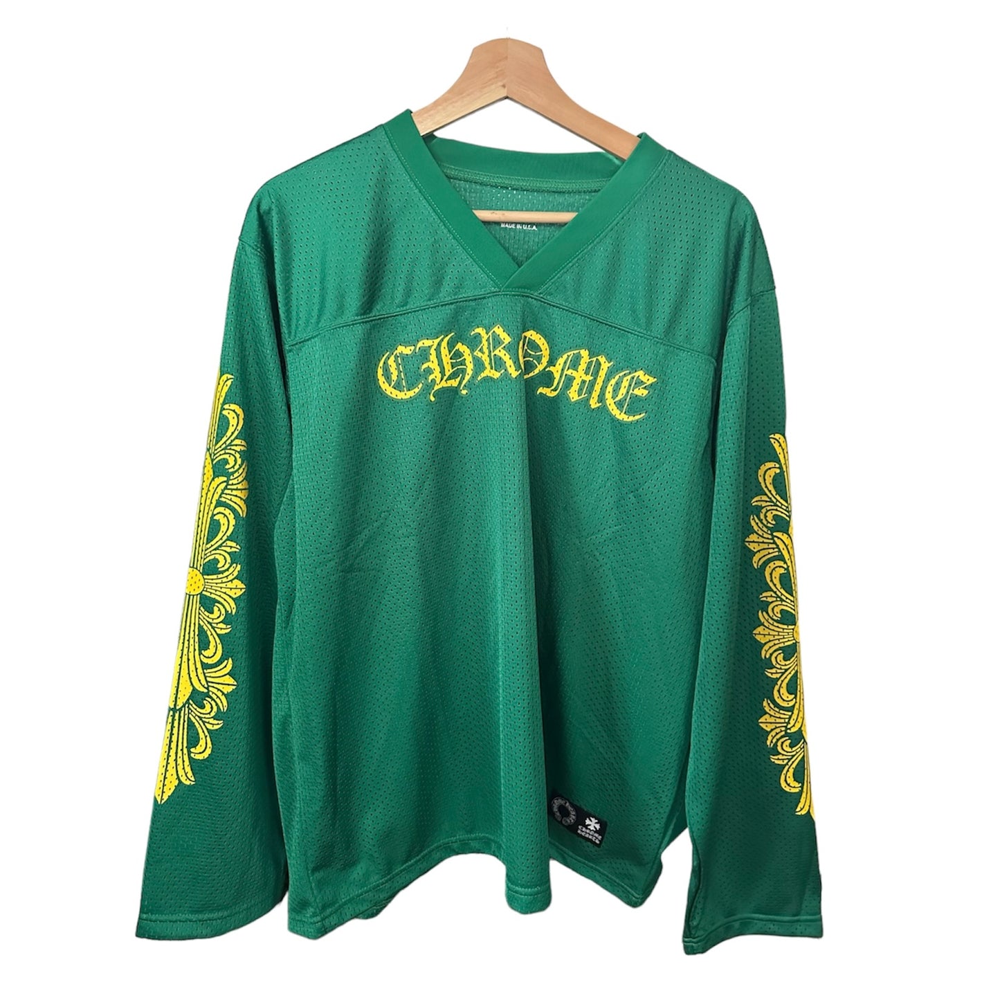 Chrome Hearts Mesh Warm Up Jersey Green/Yellow (L)