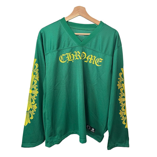 Chrome Hearts Mesh Warm Up Jersey Green/Yellow (L)