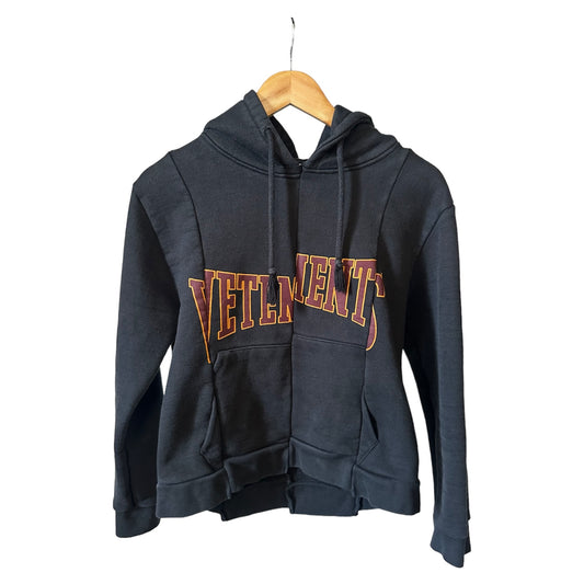 Vetements Reconstructed Black Hoodie (XS)