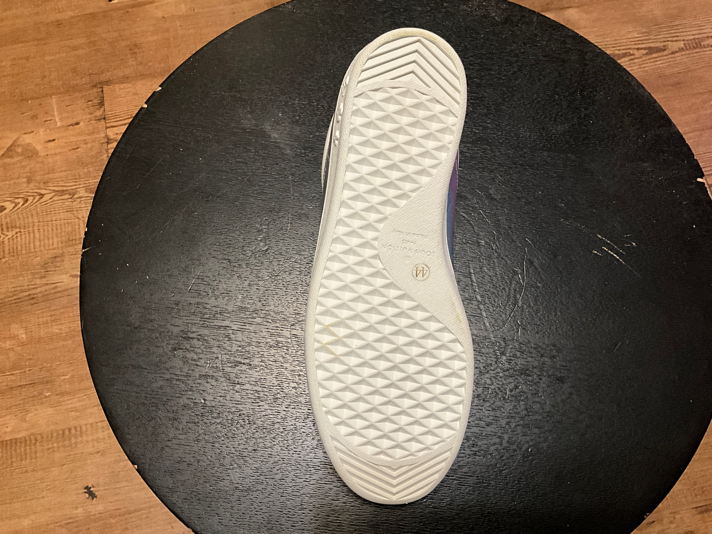 Louis Vuitton Monogram Prism Luxembourg Sneakers White Iridescent Size 11
