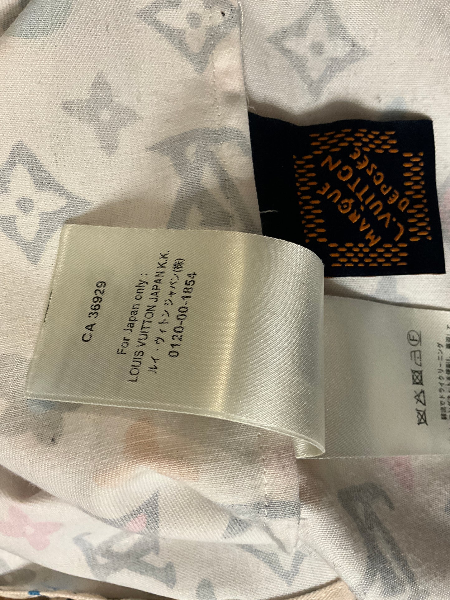Louis Vuitton x Tyler, the Creator Craggy Monogram Silk Shirt Cream Size XL