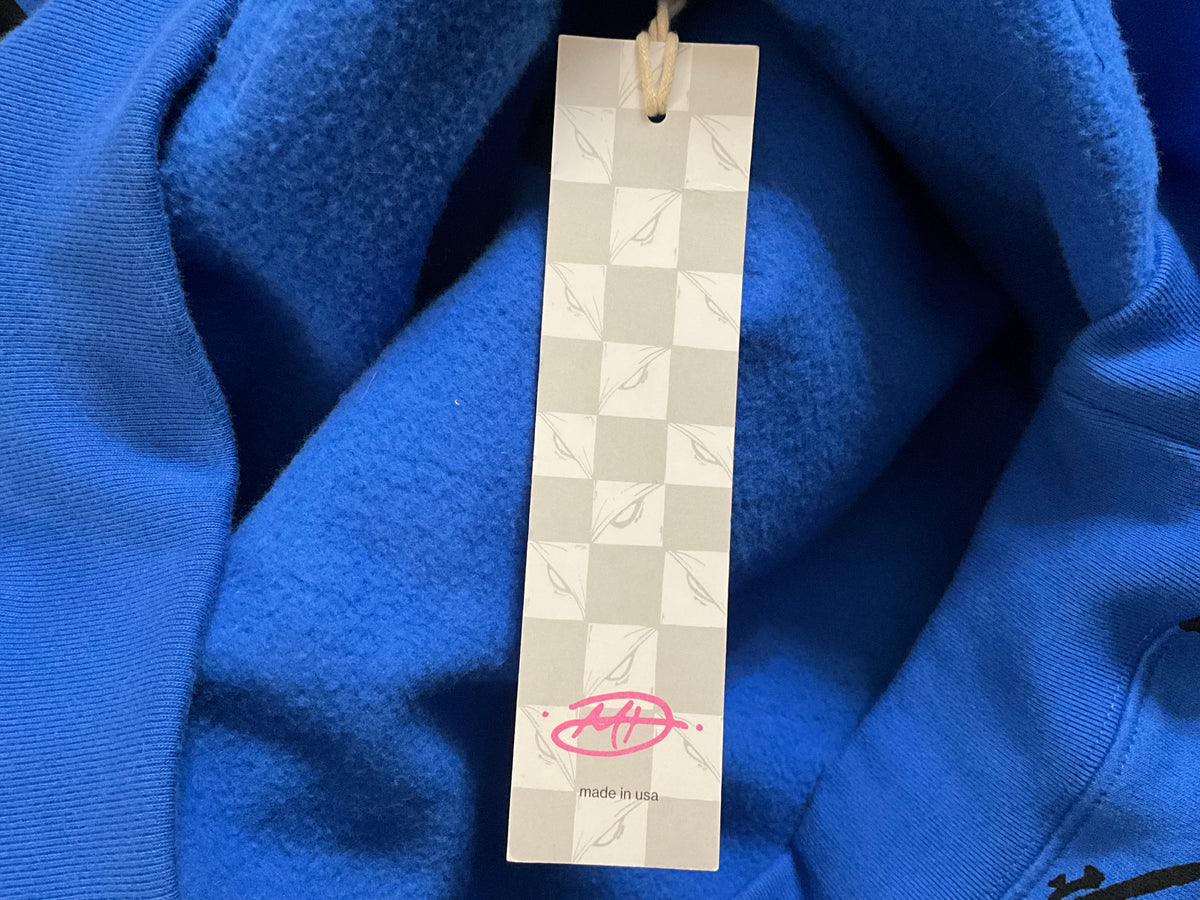 Chrome Hearts x Matty Boy Anti Promo 99 Eyez Hoodie Black Blue Checkered Hoodie L