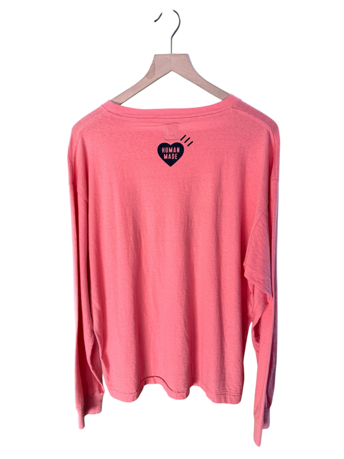 Human Made Bear Long Sleeve Pink Tee (XL)