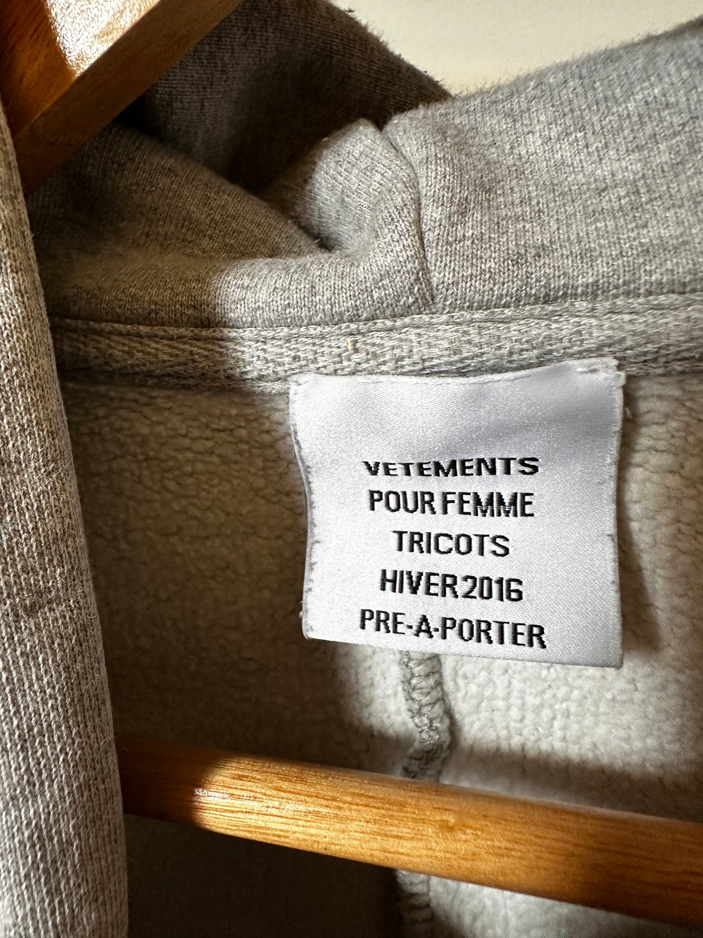 Vetements Reconstructed Grey Hoodie (XS)