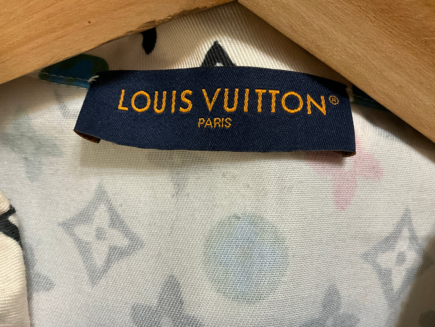 Louis Vuitton x Tyler, the Creator Craggy Monogram Silk Shirt Cream Size XL