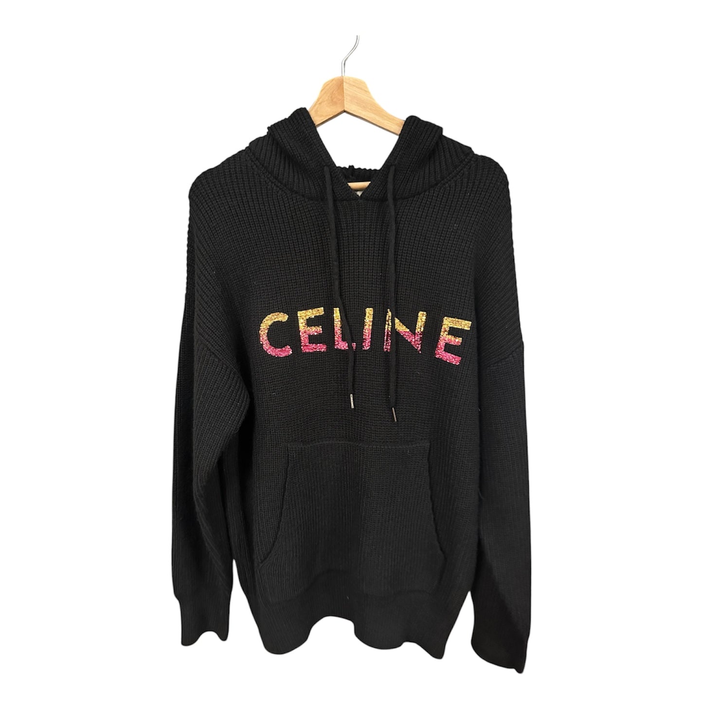 Celine Sequin Wool Hoodie (L)