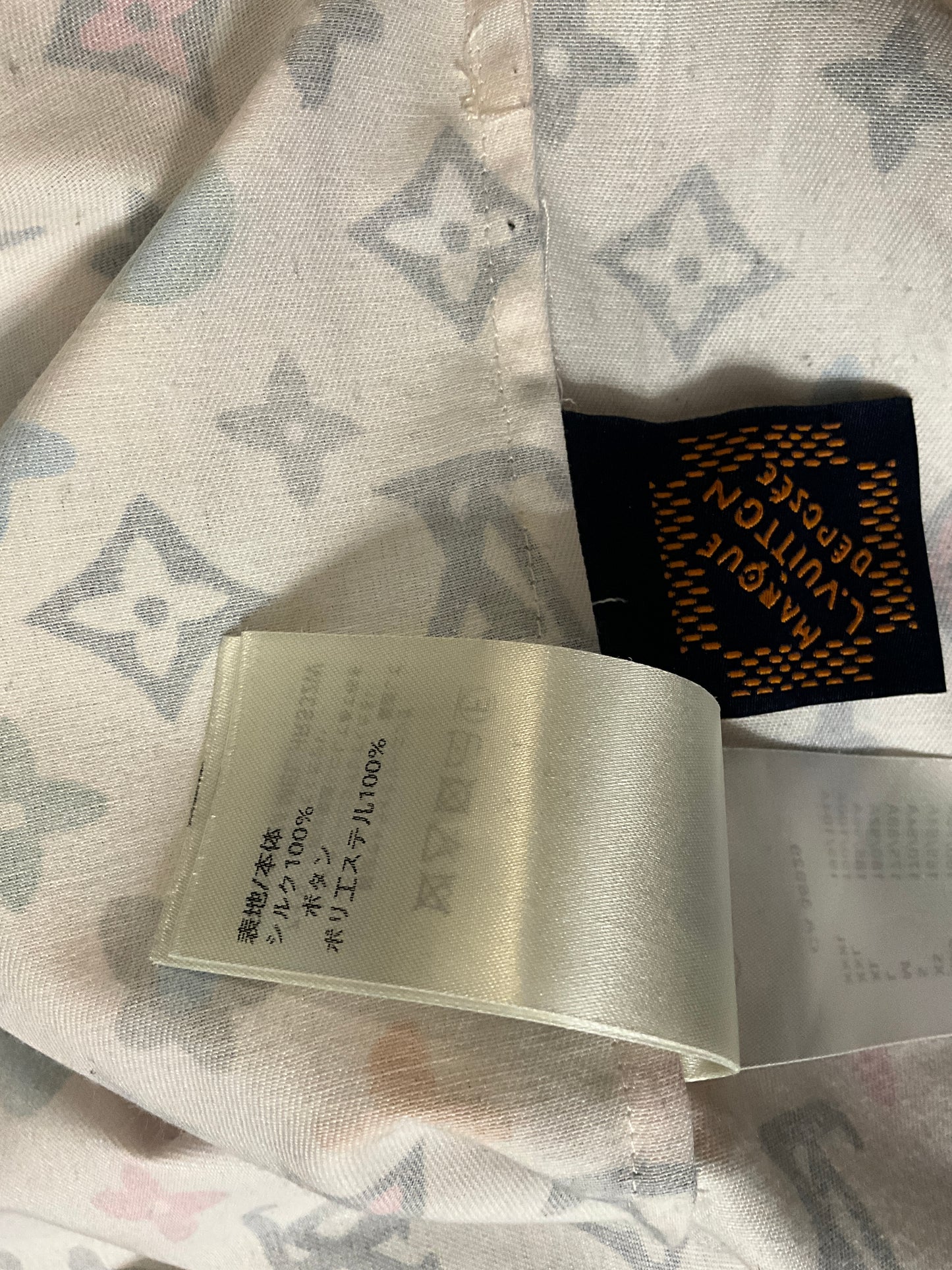 Louis Vuitton x Tyler, the Creator Craggy Monogram Silk Shirt Cream Size XL