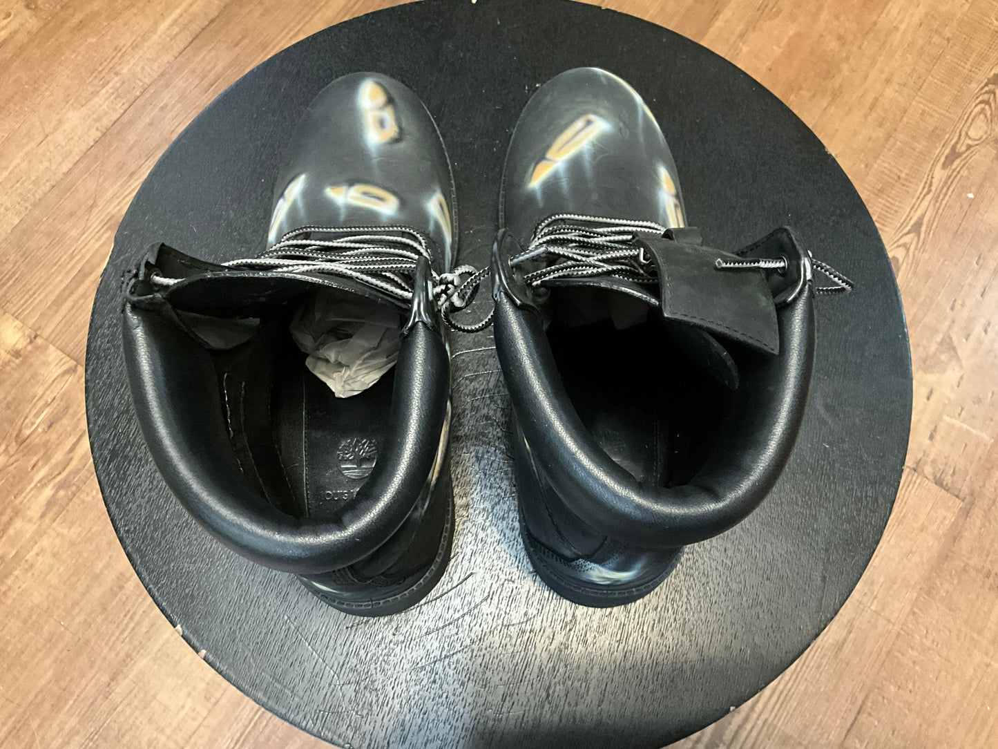 Big Skull Custom Airbrushed Louis Vuitton x Timberland 6-Inch Boots Black Size 9