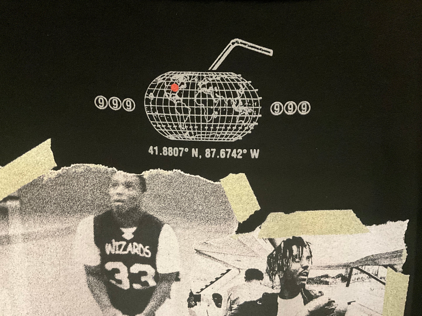 Juice WRLD Day 2021 Event Hoodie Black United Center Chicago Globe Graphic Size XL