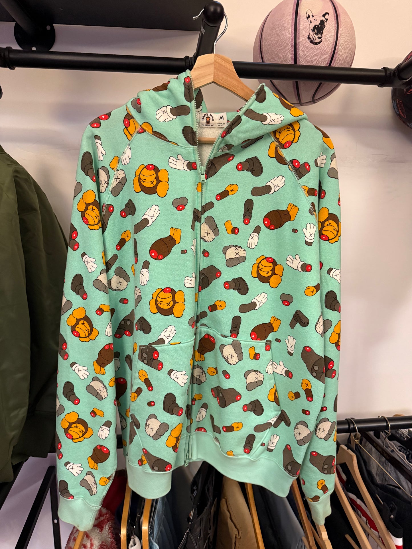 KAWS x BAPE Milo Companion Zip-Up Hoodie (M)