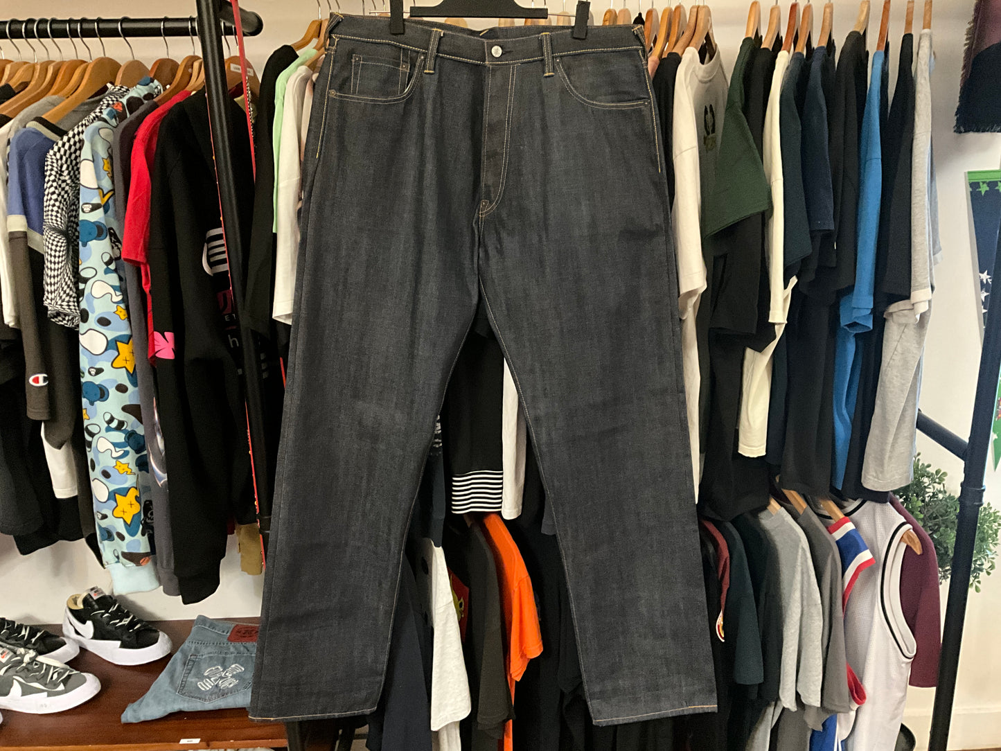 Evisu Samurai Embroidered Daicock Selvedge Denim Jeans Size 38