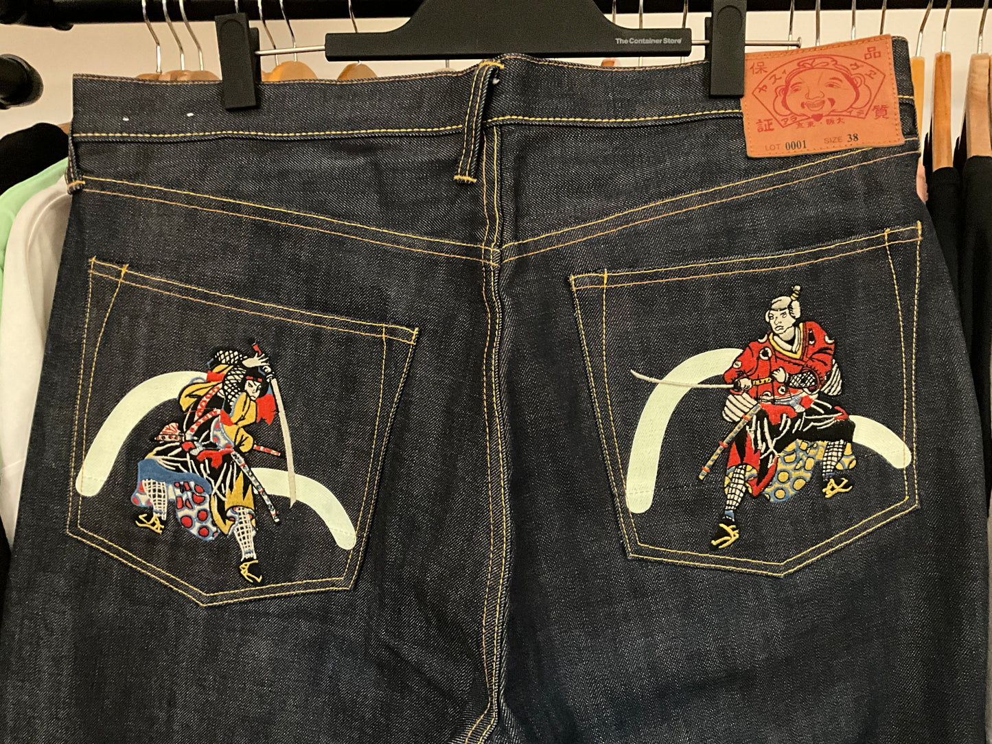 Evisu Samurai Embroidered Daicock Selvedge Denim Jeans Size 38