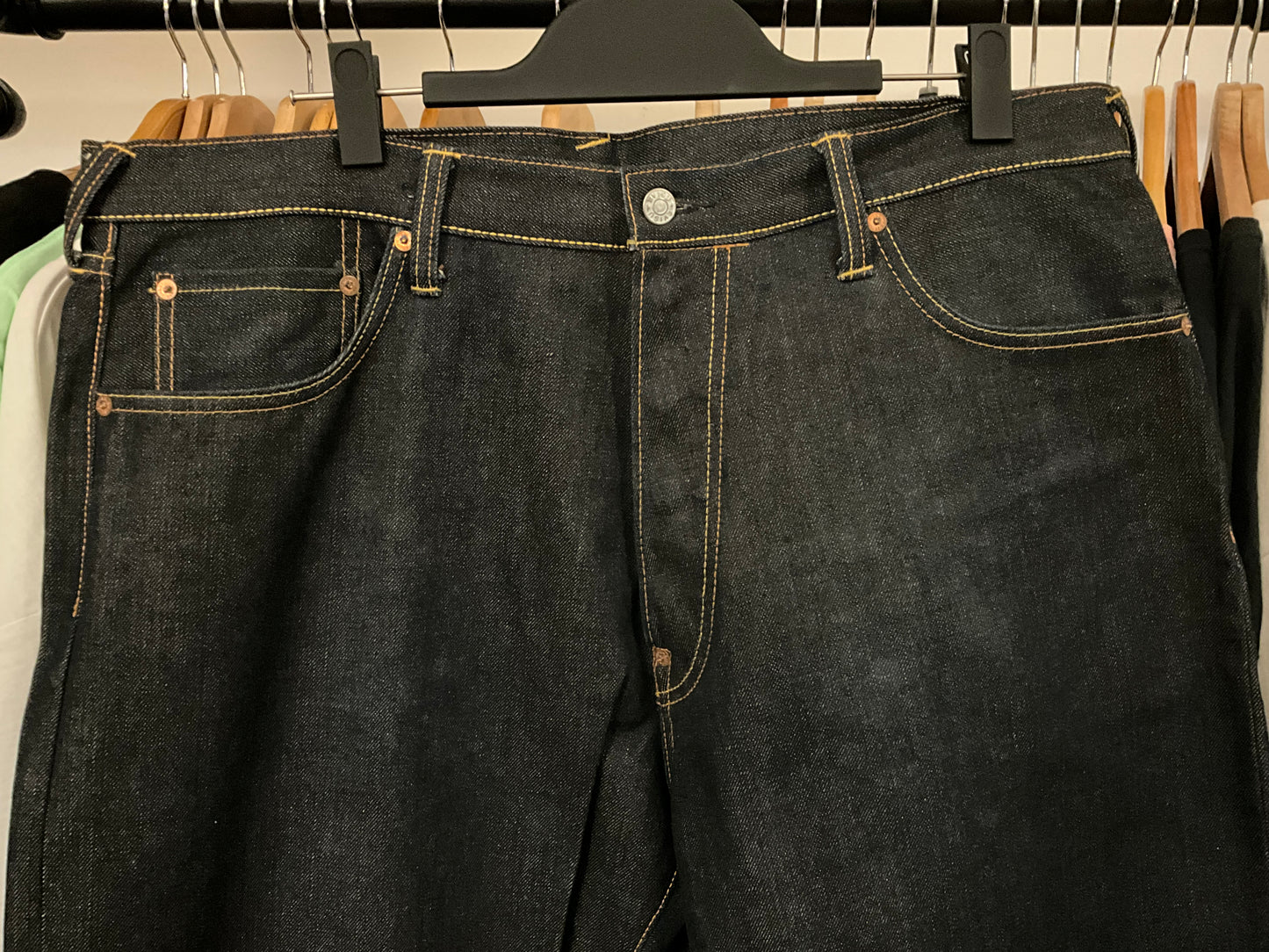 Evisu Seagull Kamome Selvedge Denim Jeans Dark Wash Size 38