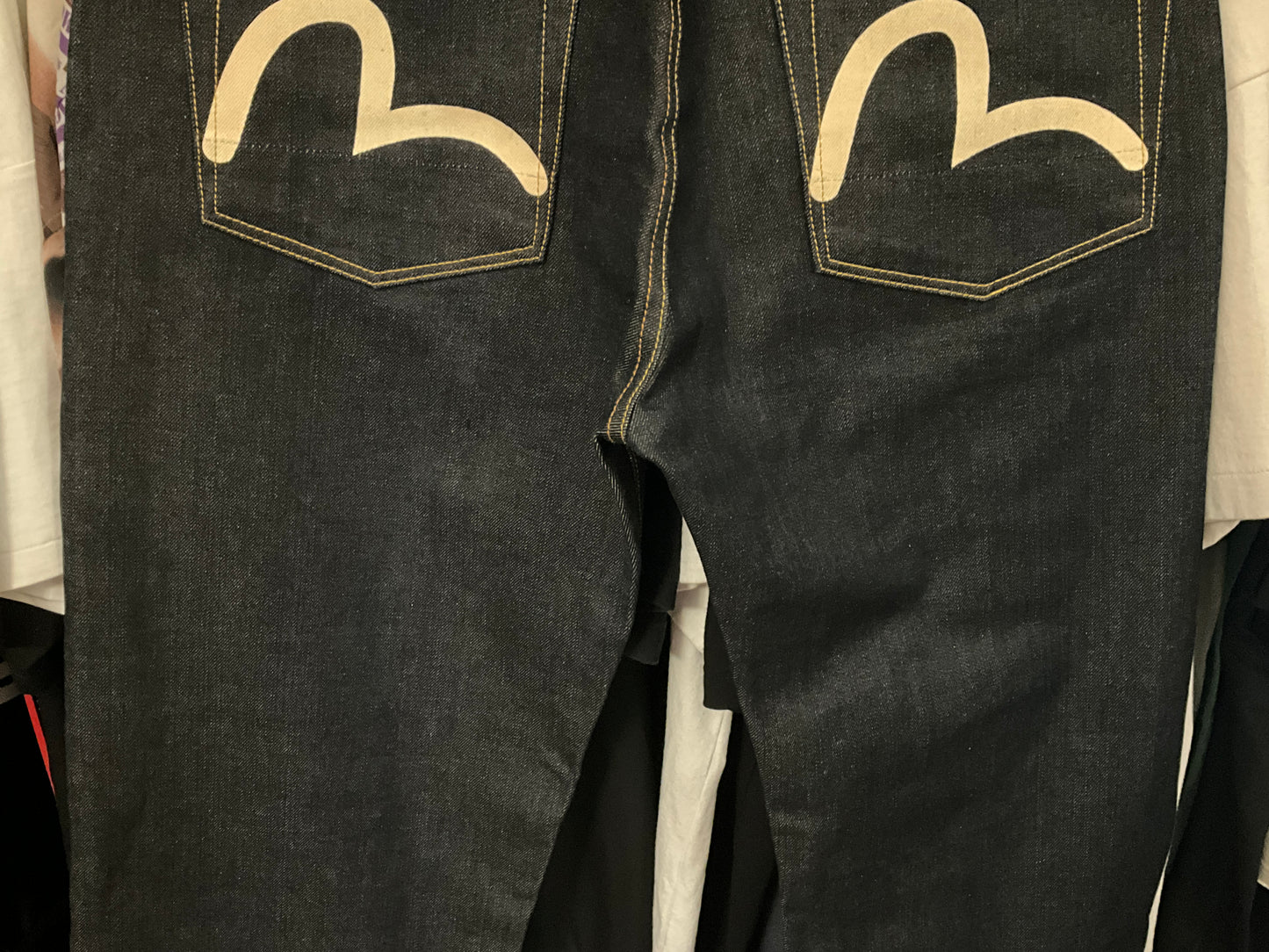 Evisu Seagull Kamome Selvedge Denim Jeans Dark Wash Size 38