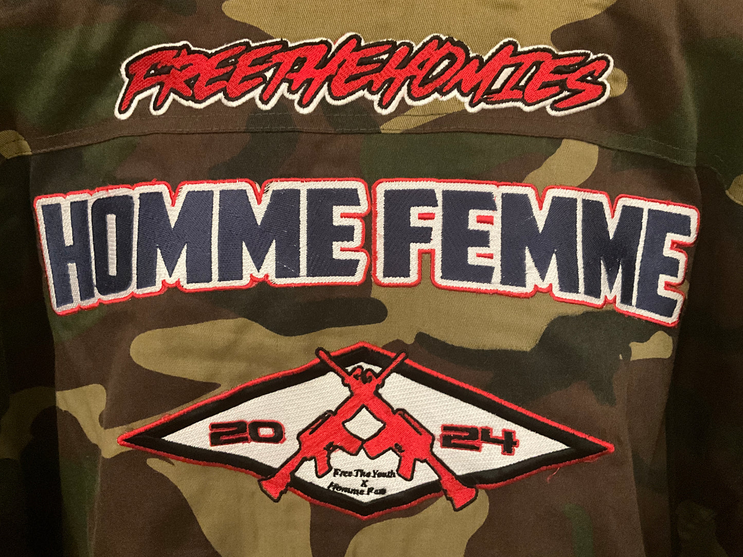 Free The Youth x Homme Femme Limited Edition Bomber Jacket Streetwear Collaboration Size L